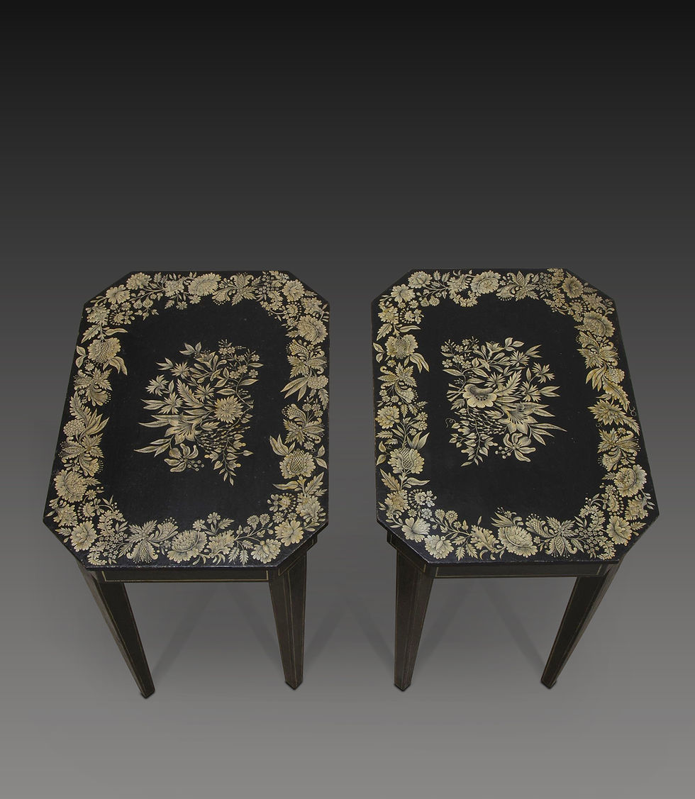 Thumbnail: Pair of Regency Penwork Occasional Tables