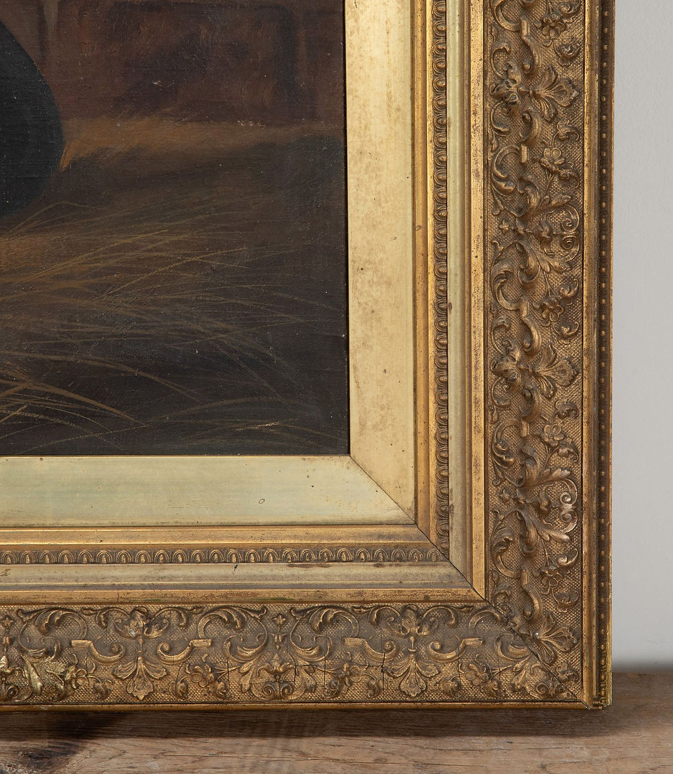 Thumbnail: 19th Century English Oil on Canvas Painting of a Dog