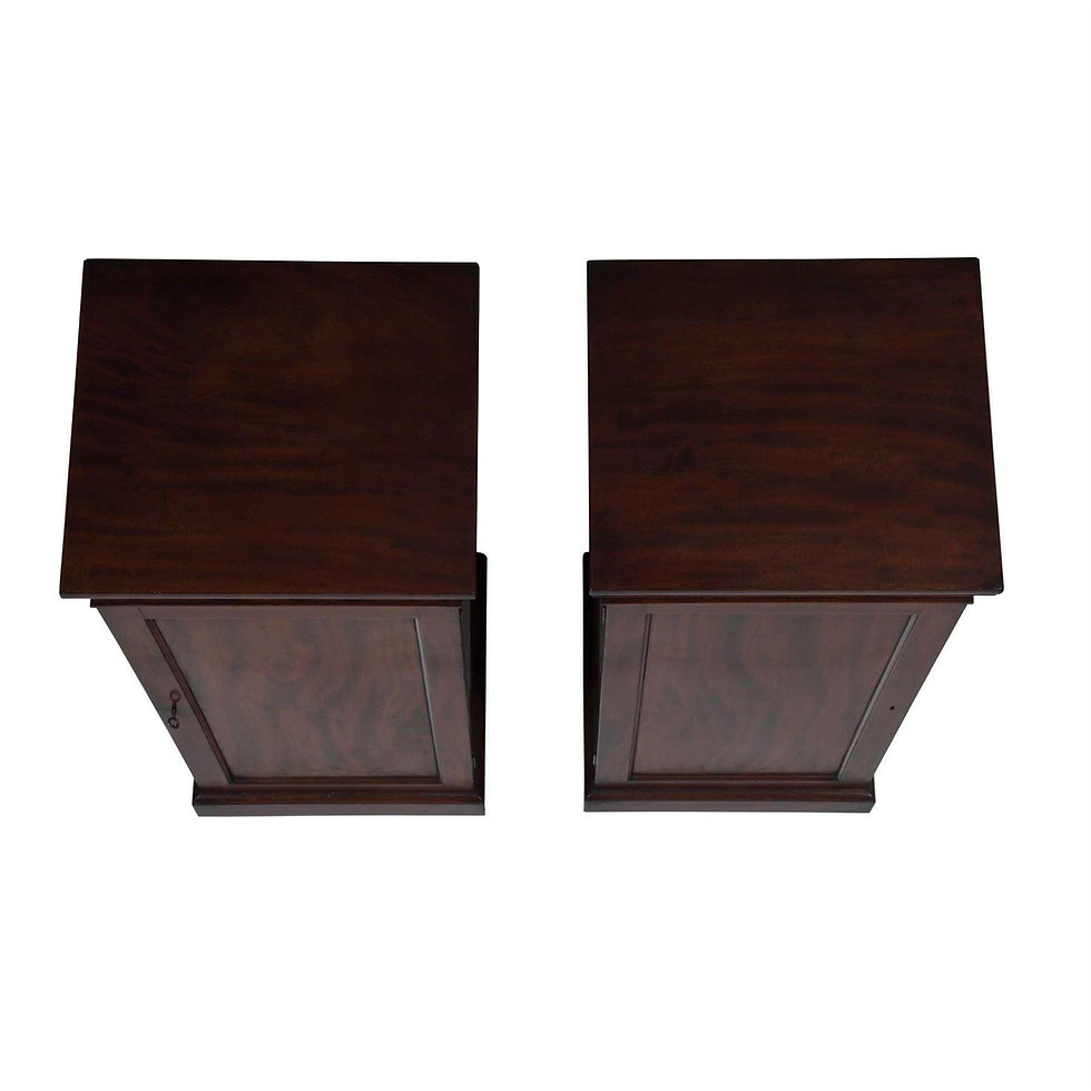 Thumbnail: Pair of C19th Mahogany Pedestal Cupboards