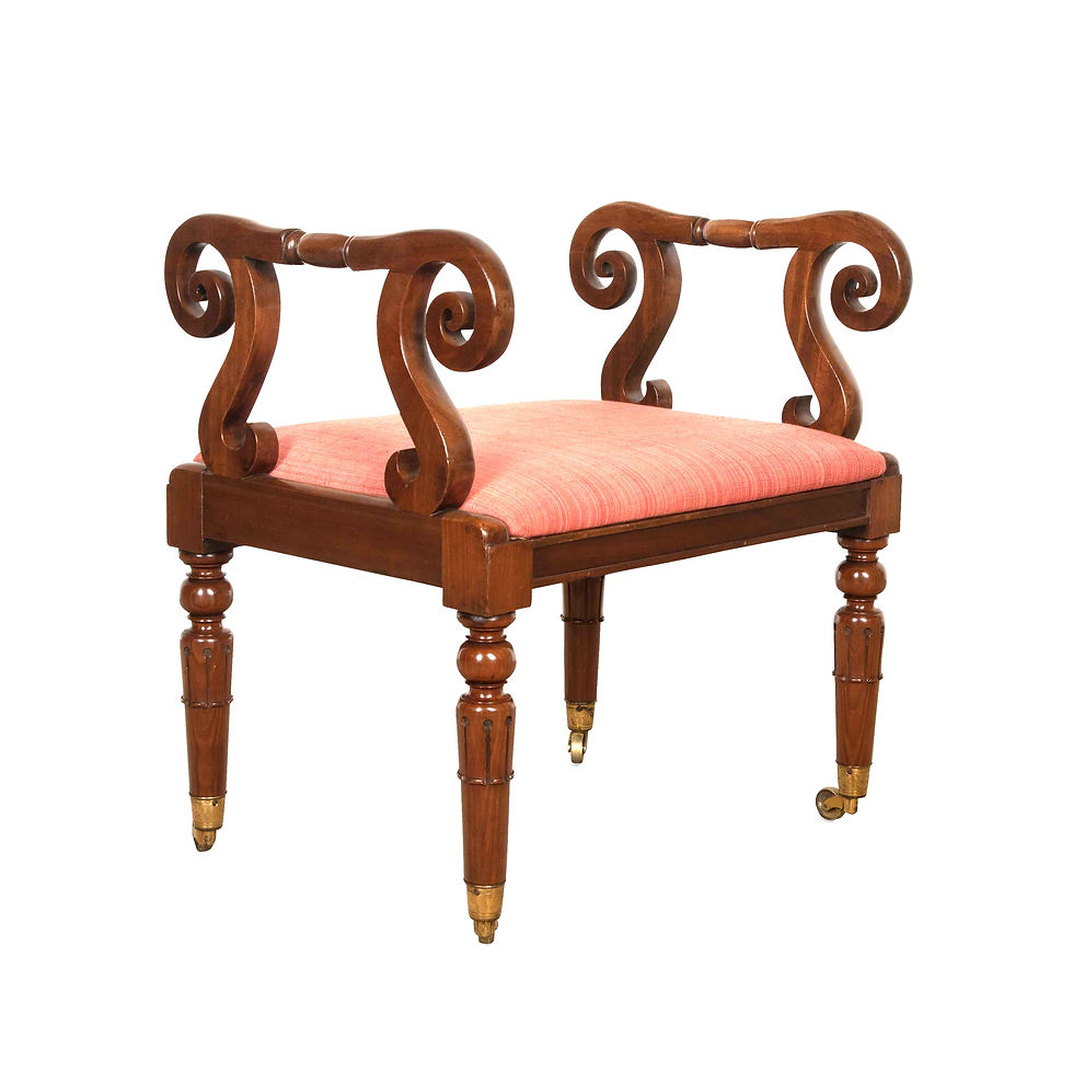 Thumbnail: 19th Century Regency Mahogany Window Seat