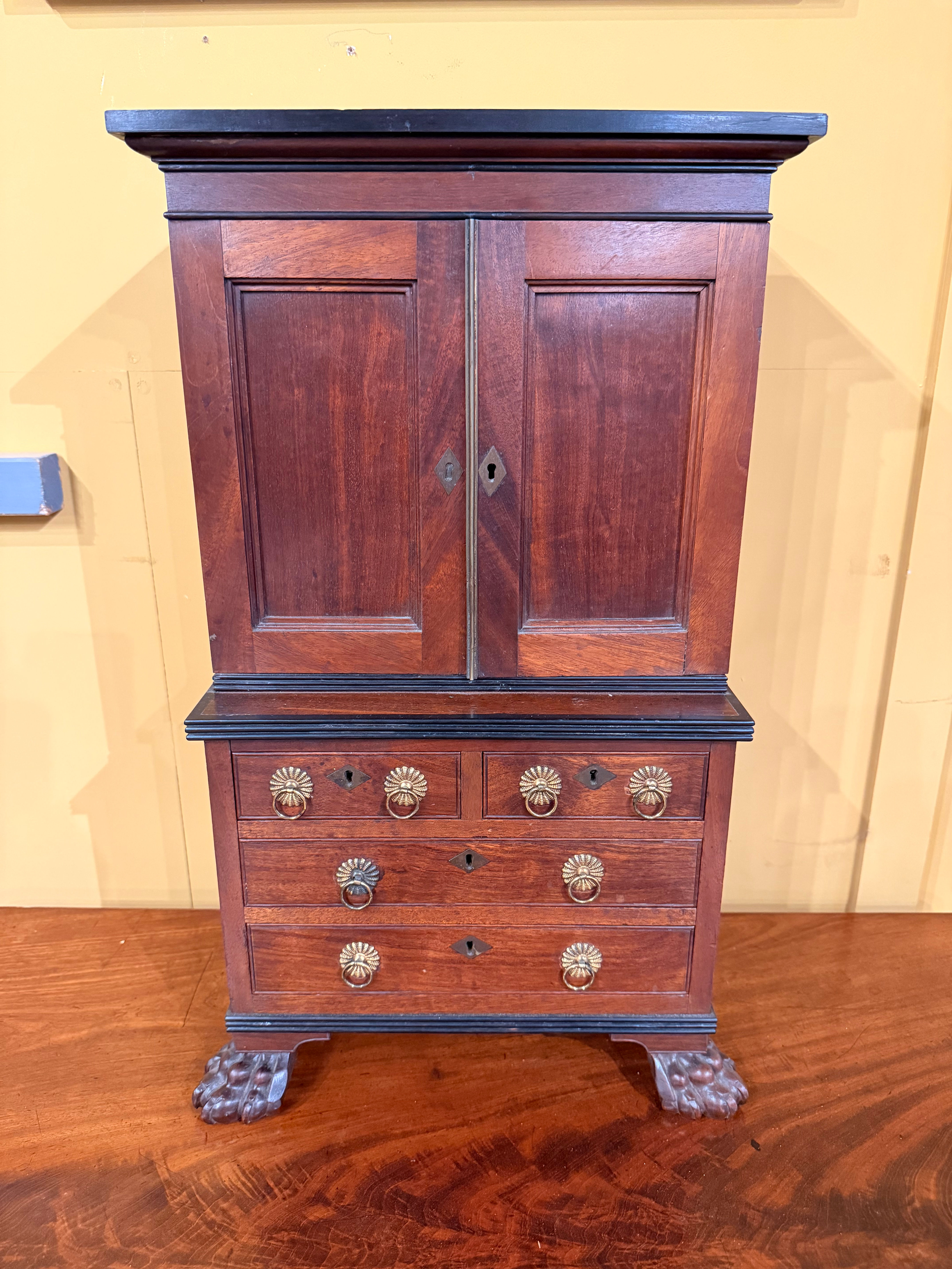 19th Century Miniature Anglo Indian Linen Press