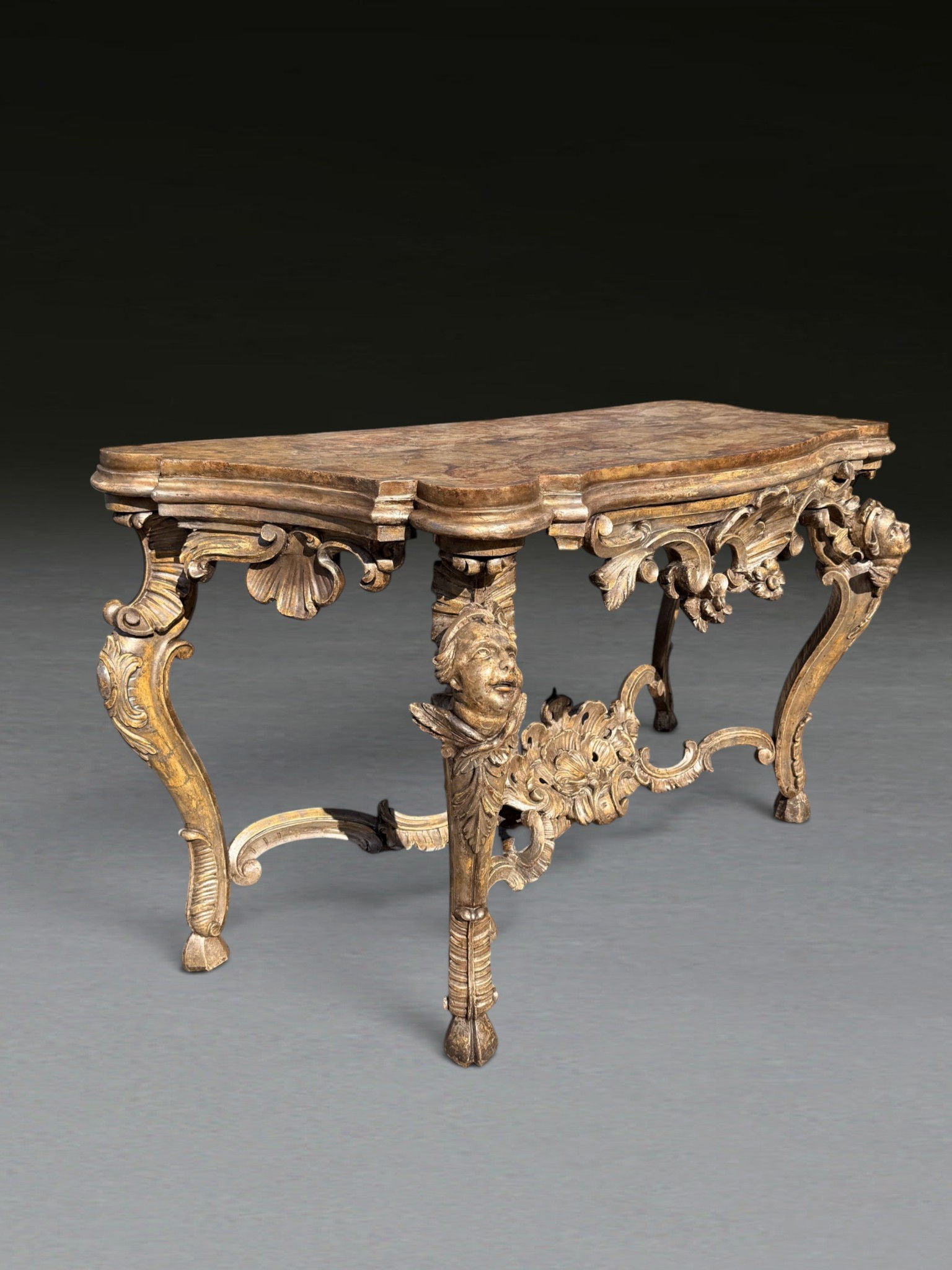 C18th giltwood Italian ﻿console table