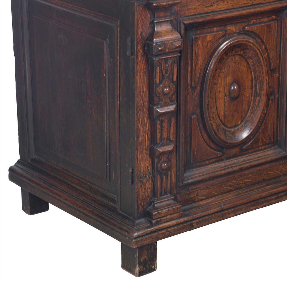 Thumbnail: Rare C17th Oak Enclosed Chest