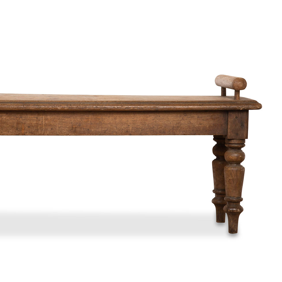 Thumbnail: Large 19th Century Oak Hall Bench