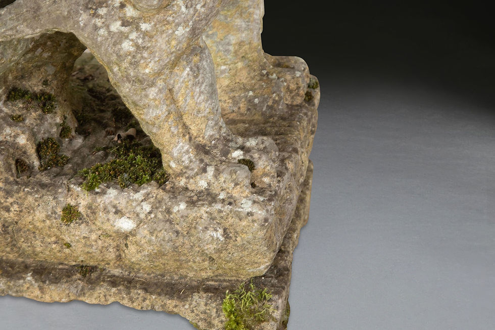 Thumbnail: Pair of 19th Century Chinese Carved Stone Lions