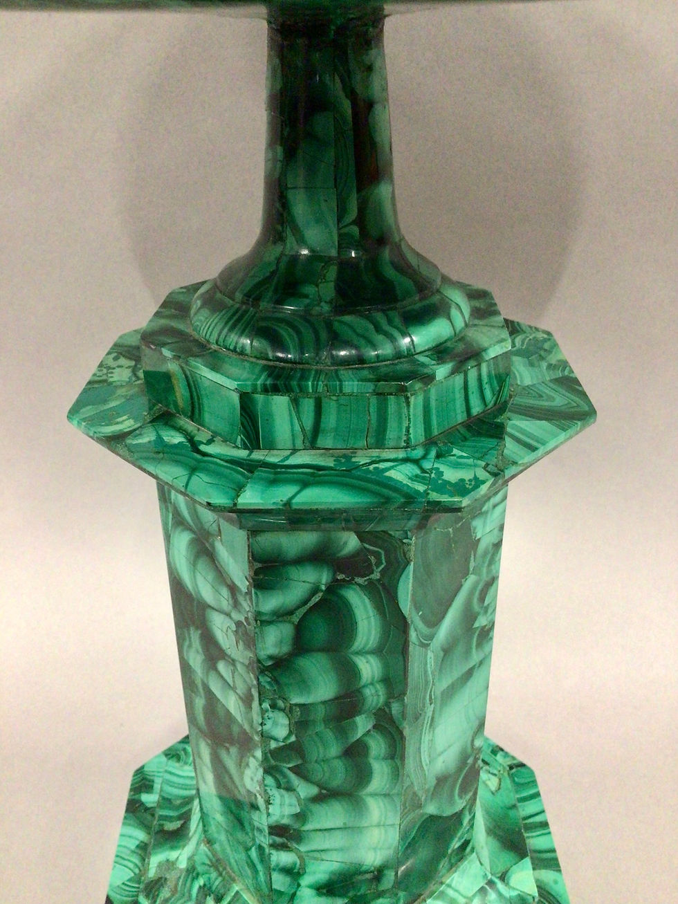 Thumbnail: Large C19th Russian Malachite Tazza
