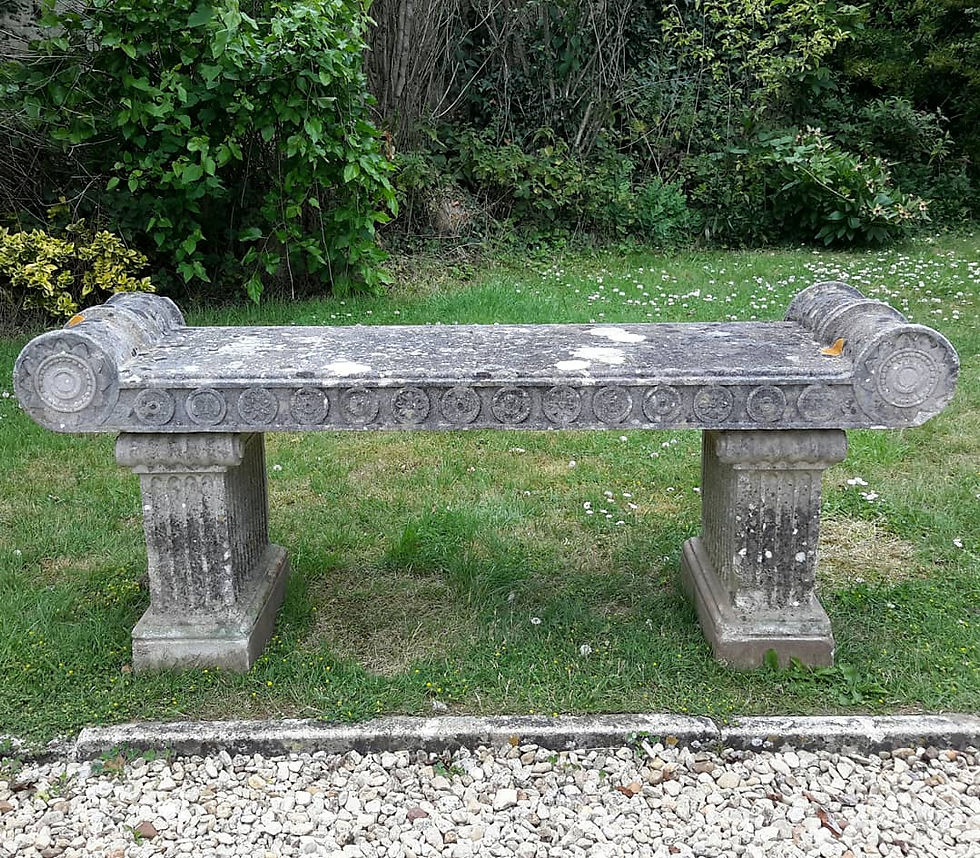 Early C20th Classical Stone Garden Bench