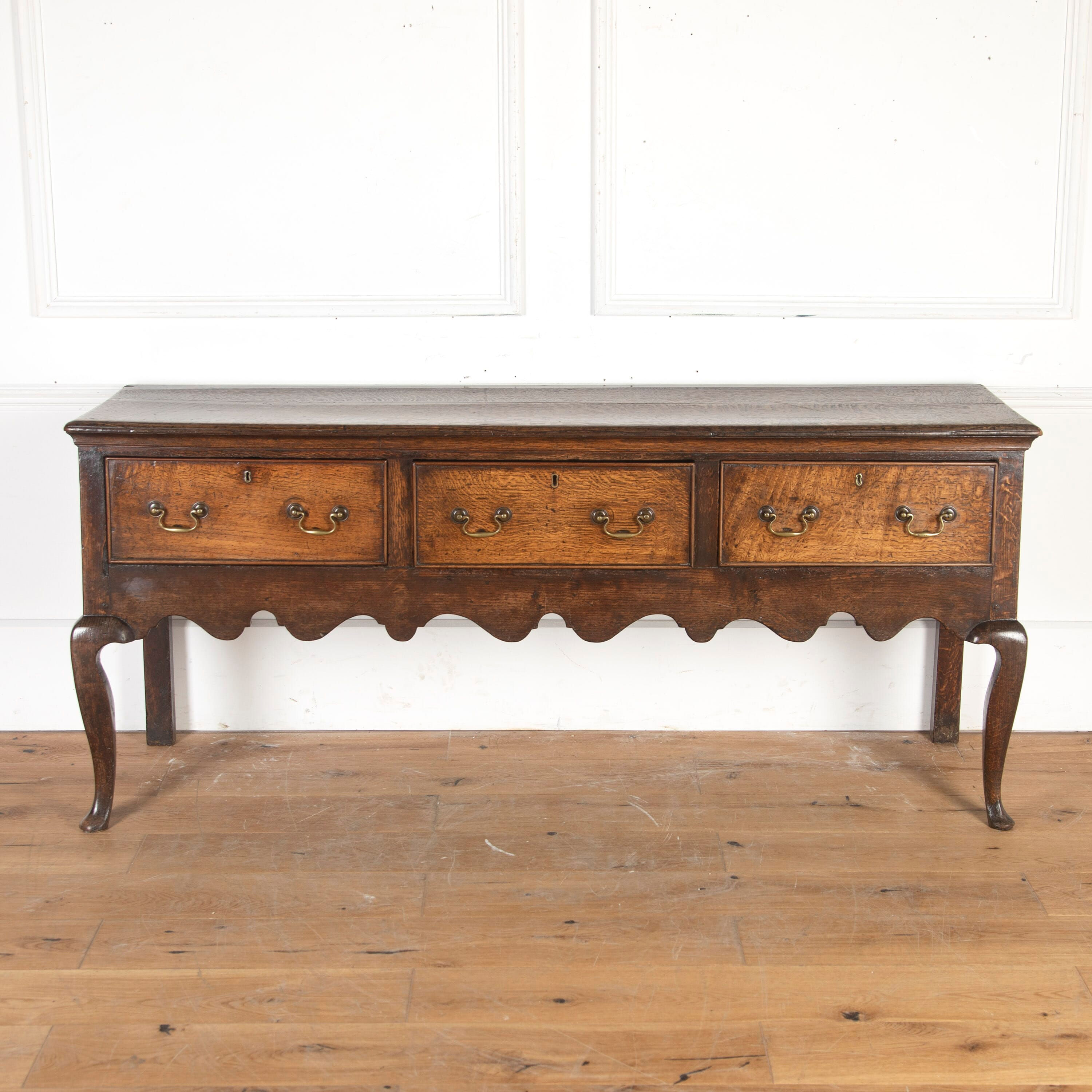 C18th Oak Cabriole leg Dresser