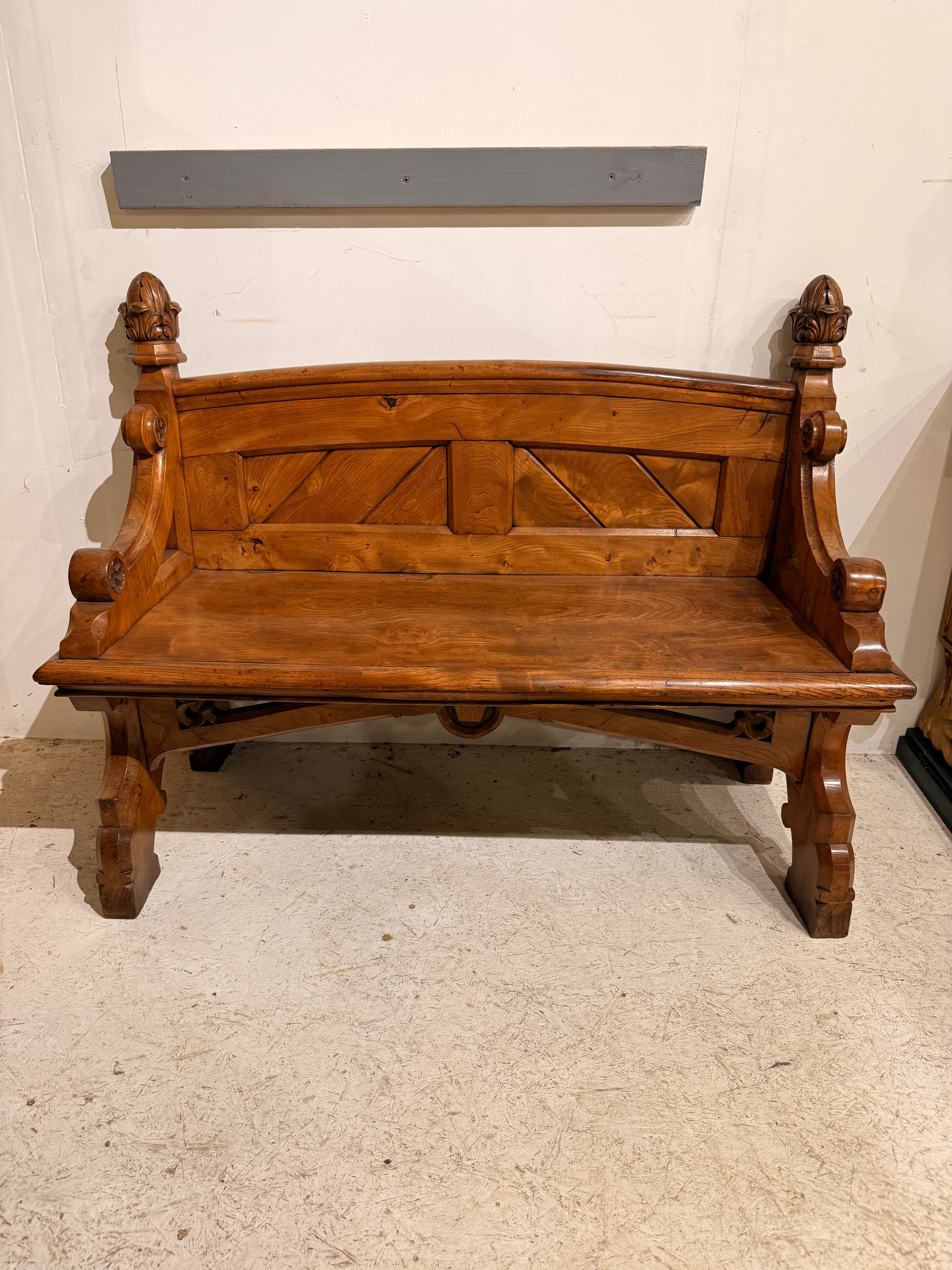 C19th Country House Elm Bench