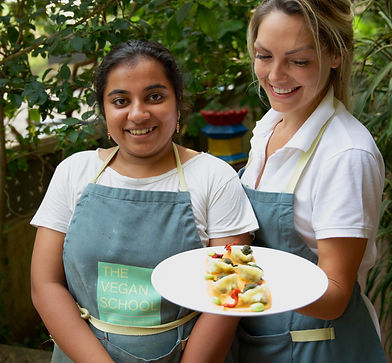 The Vegan school student with their vegan pasta