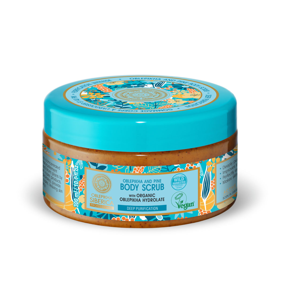 NATURA SIBERICA EXFOLIANTE CORPORAL VEGANO - OBLEPIKHA Y PINO SIBERIANO