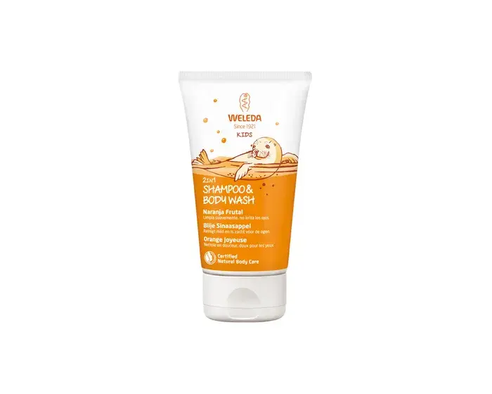 WELEDA - CHAMPÚ Y GEL DE DUCHA 2EN1 NARANJA FRUTAL 150 ML