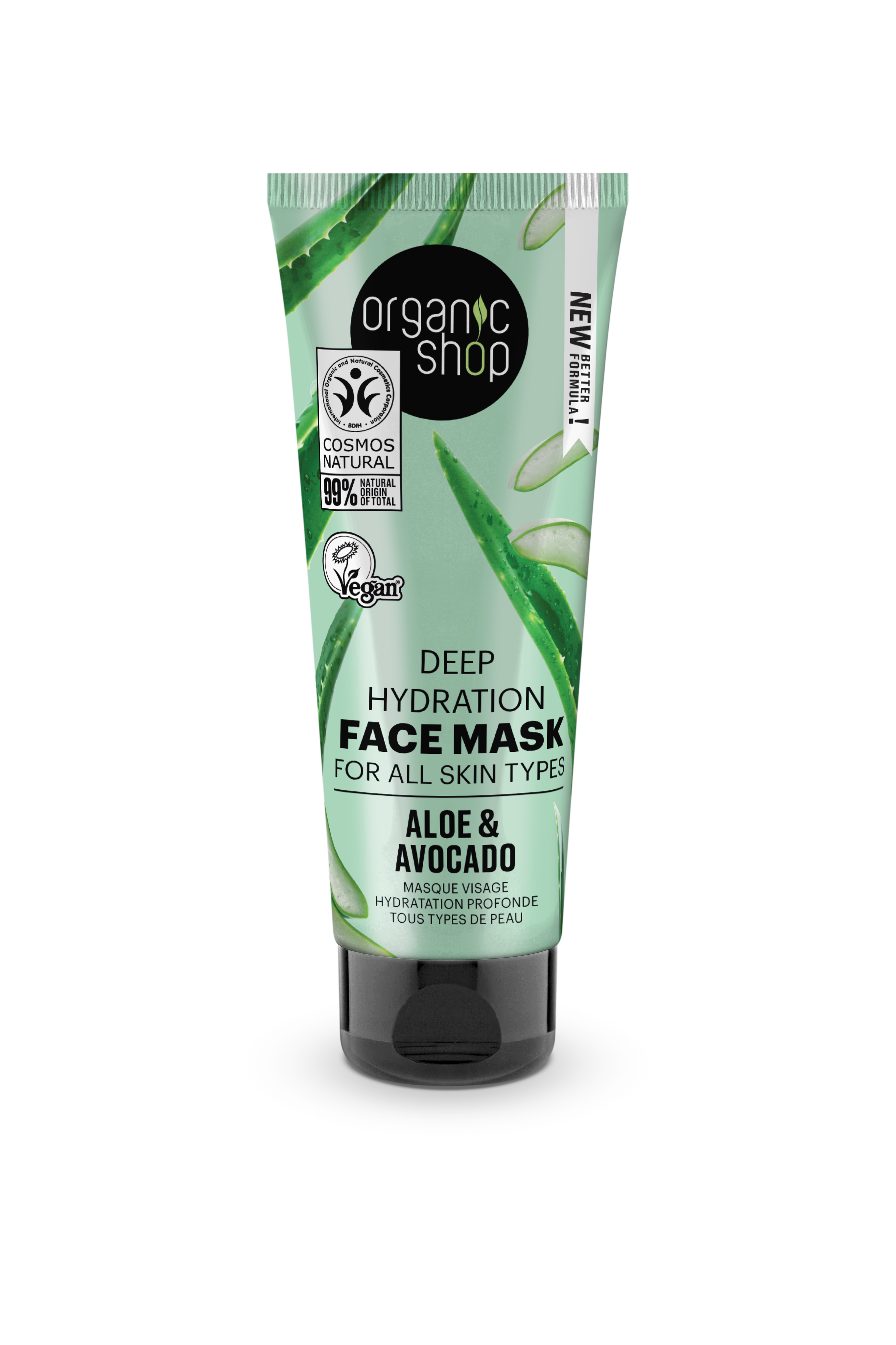 ORGANIC SHOP - MÁSCARA FACIAL HIDRATANTE - PALTA Y ALOE