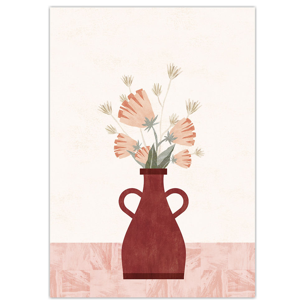 Thumbnail: 3 prints vazen bloemen A4