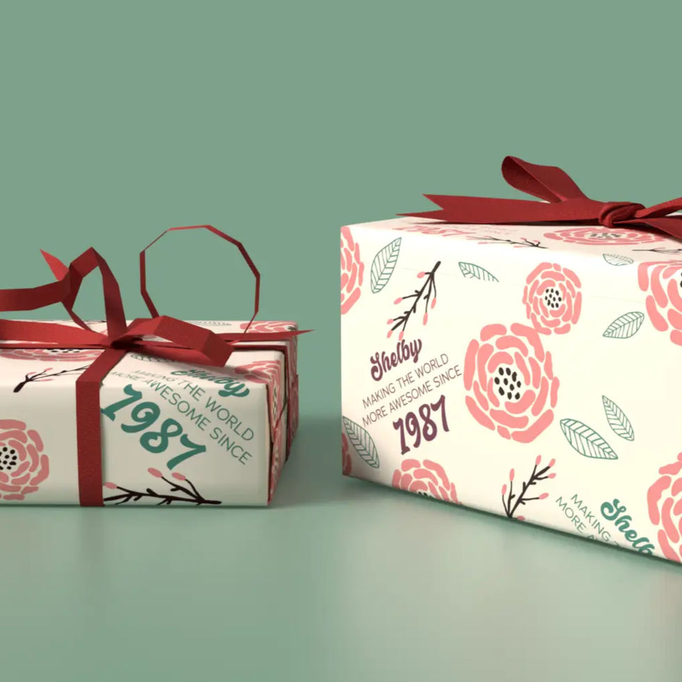 personalized vintage birthday gift wrap