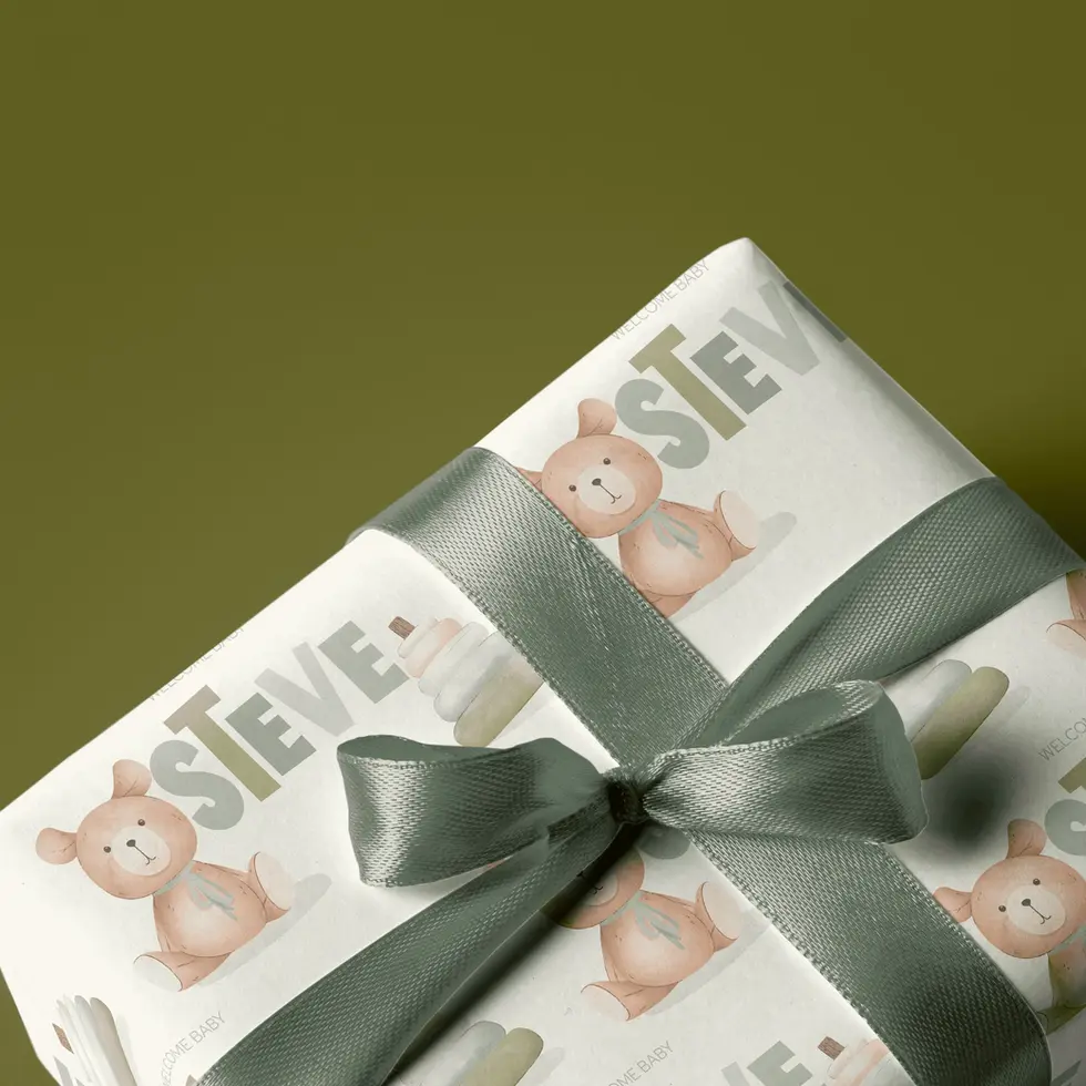 gender-neutral baby wrapping paper
