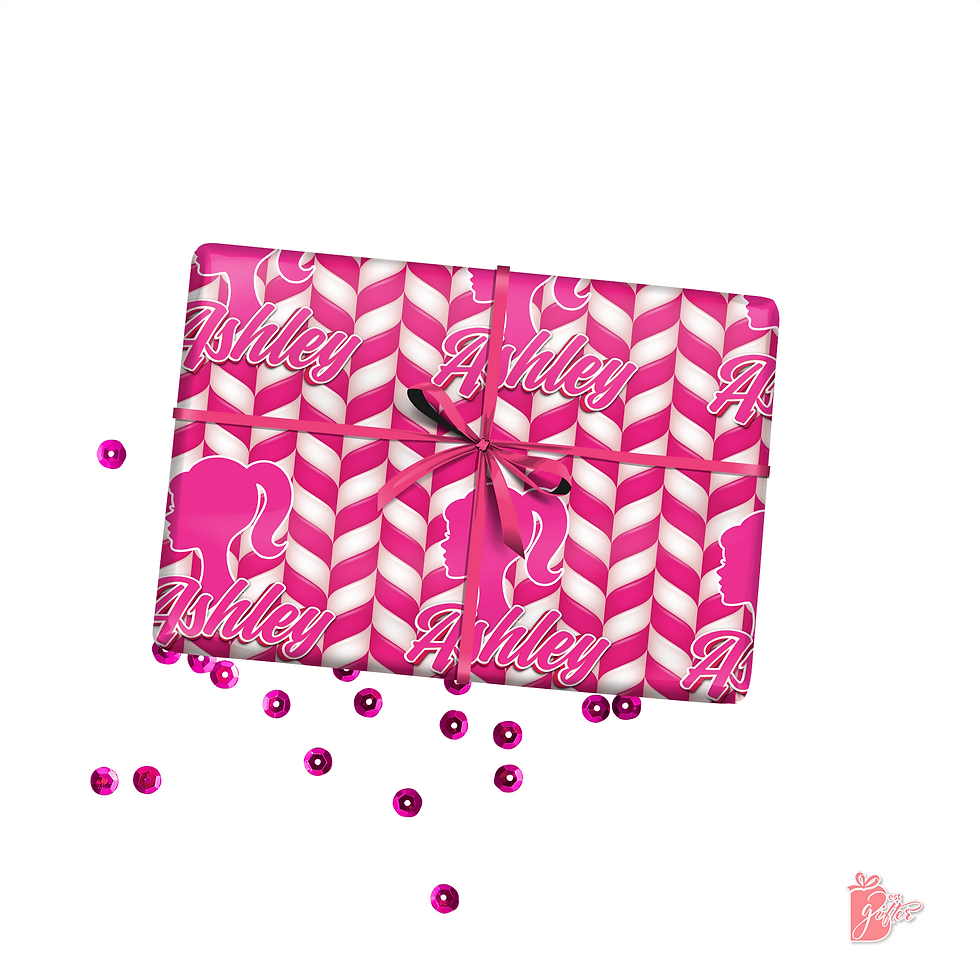 Thumbnail: Barbie Dreams Candy Chevron Gift Wrap