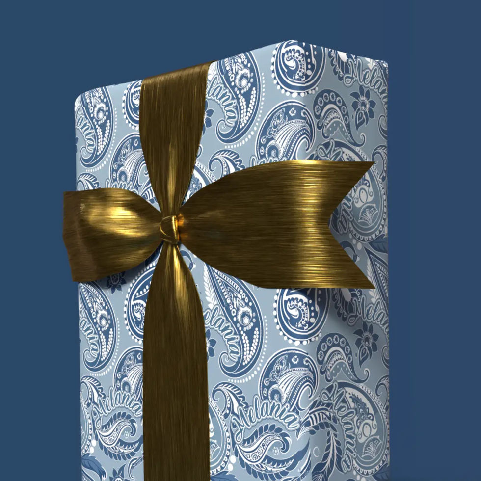 modern boho chic gift wrap personalized