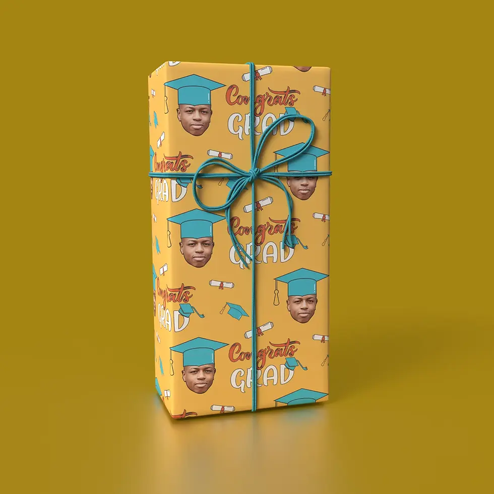 personalized graduation photo wrapping paper