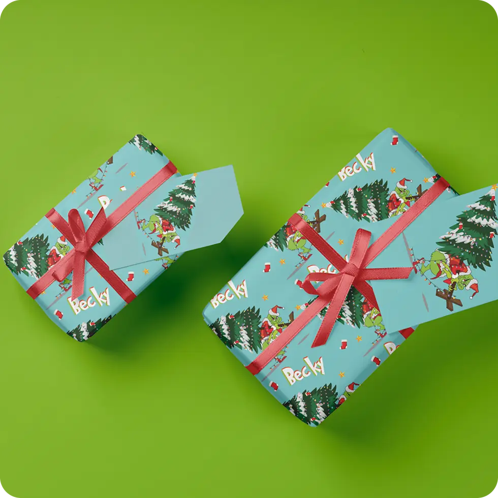 custom name grinch wrap