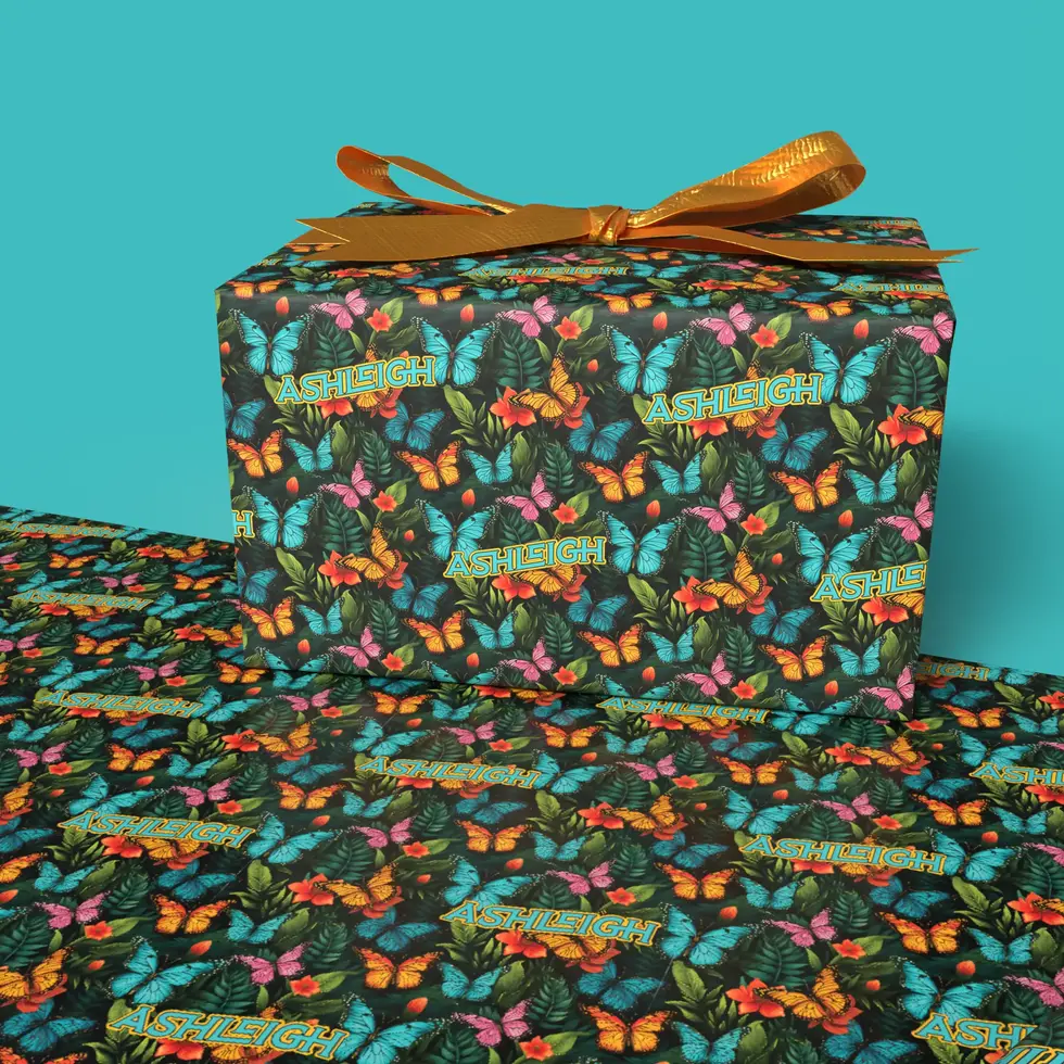 stylish botanical gift wrap for her
