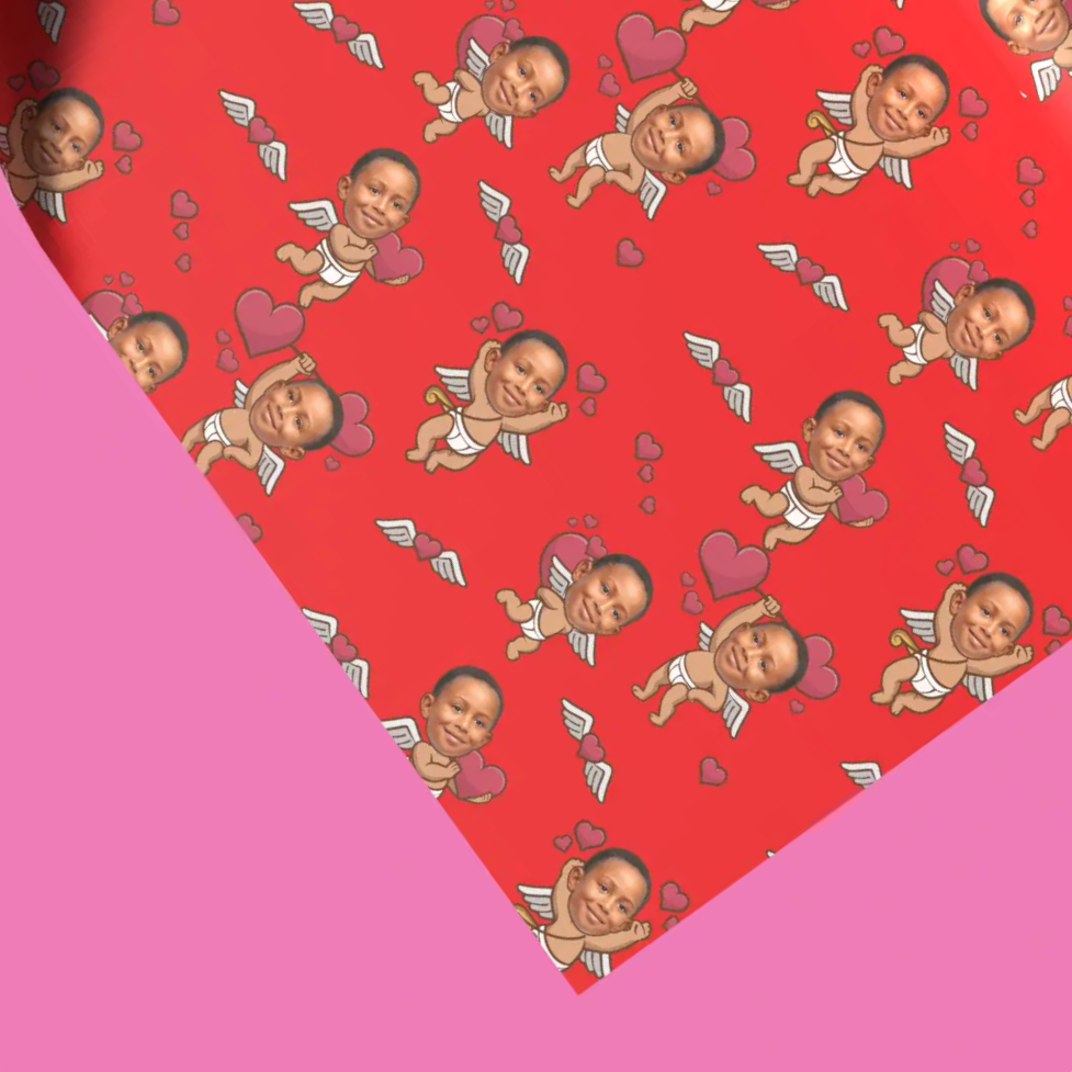 fun Valentine’s Day gift wrap with photo