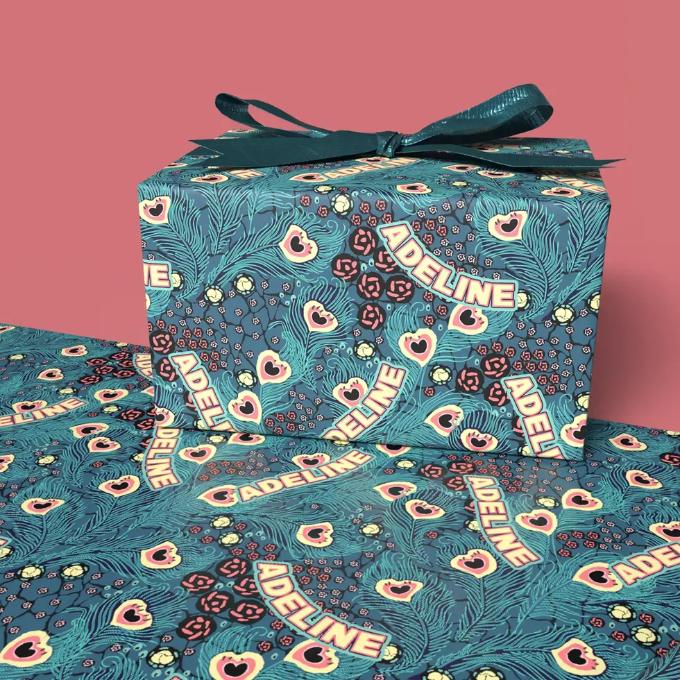 personalized name wrapping paper