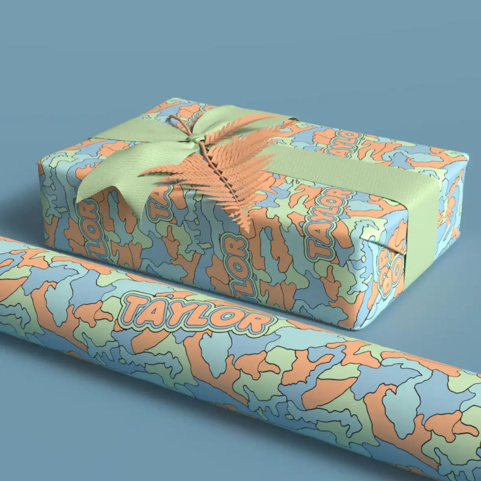 personalized name wrapping paper