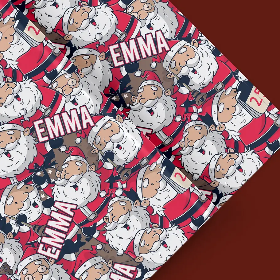 family name christmas wrapping paper