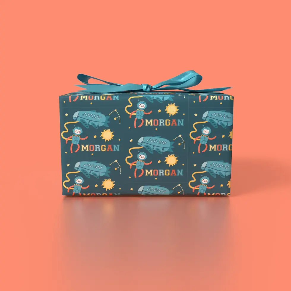 custom boy birthday gift wrap