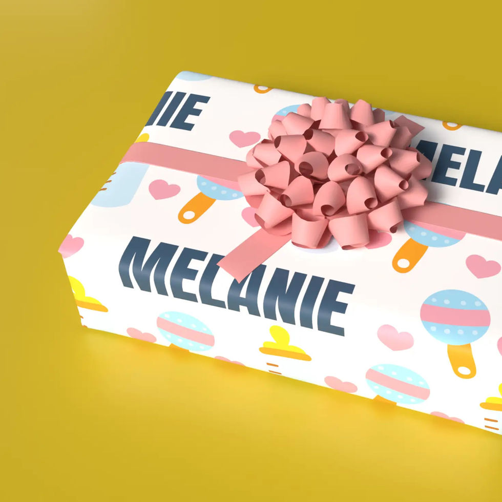 custom name christening gift wrap