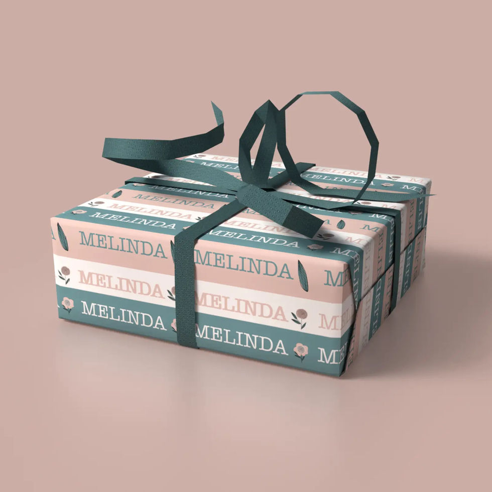 Geometrical Wrapping paper with name