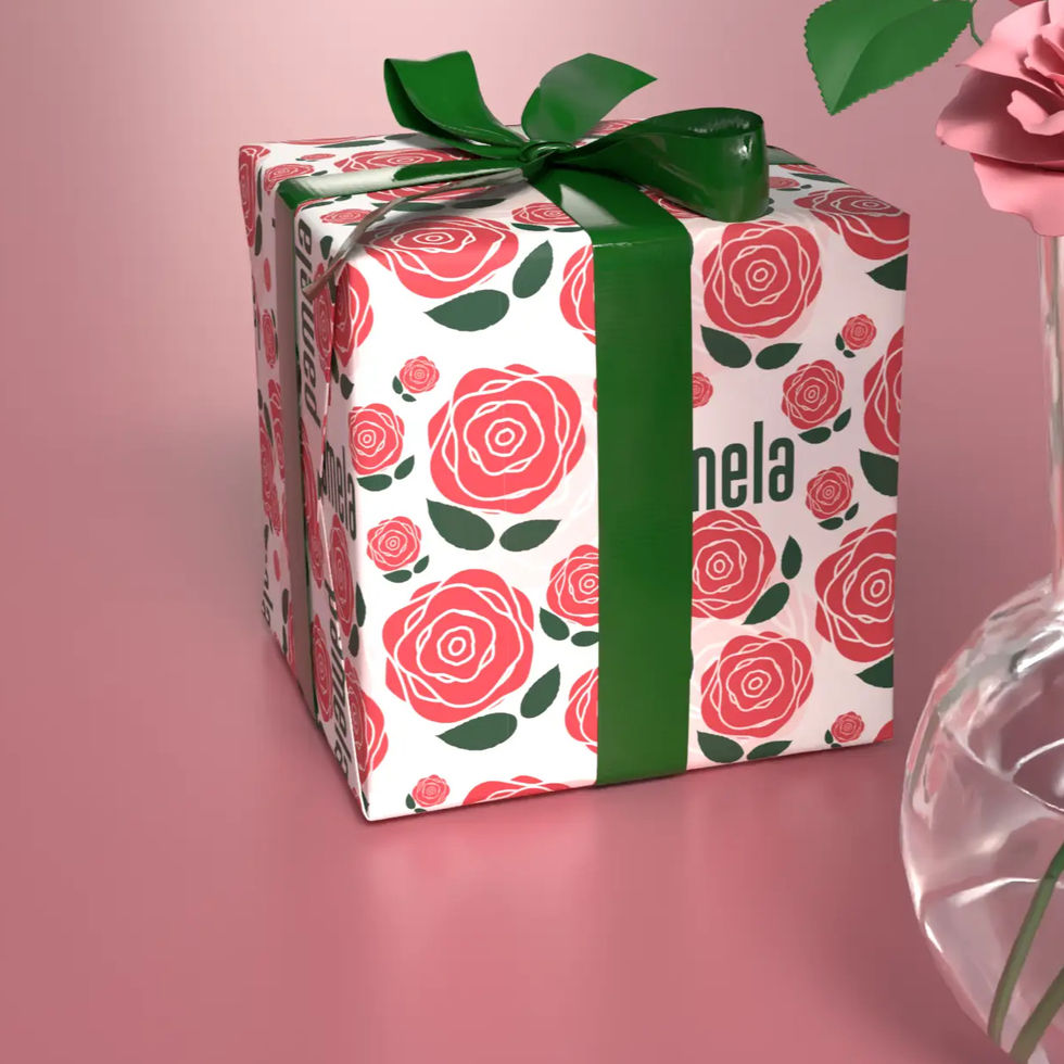 white background floral personalized wrap