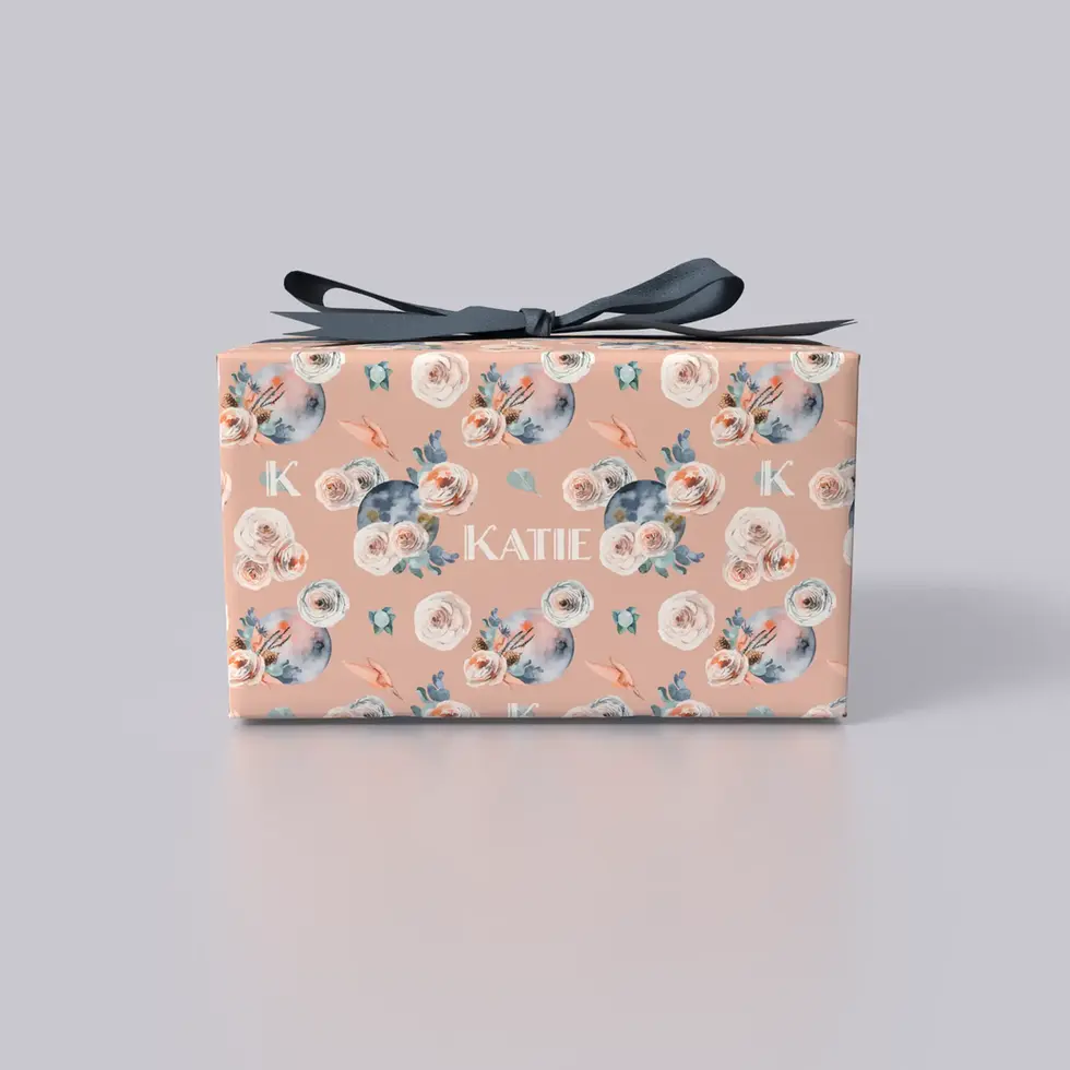 cherry blossom personalized wrapping paper