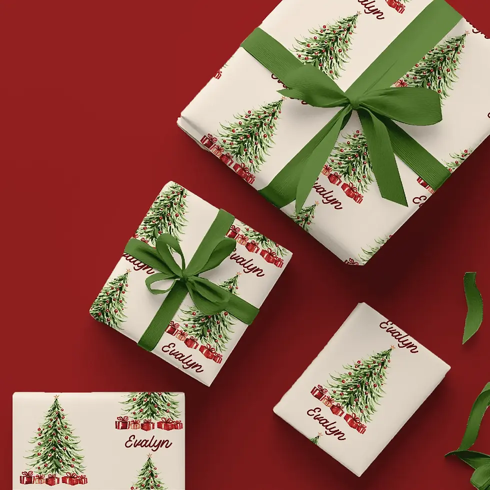 custom christmas wrapping paper