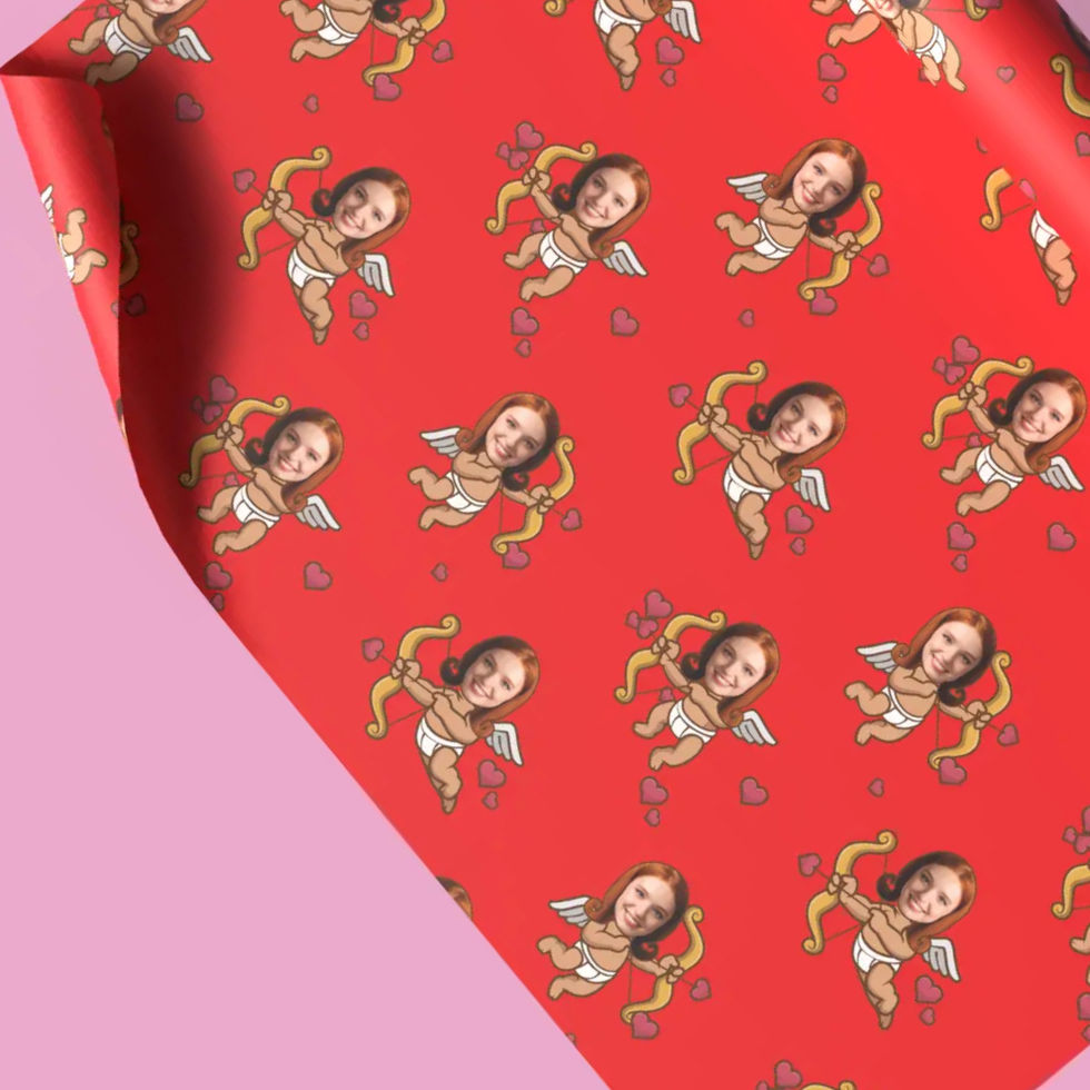 fun Valentine’s Day gift wrap with photo