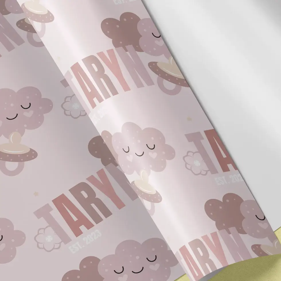 personalized baby wrapping paper