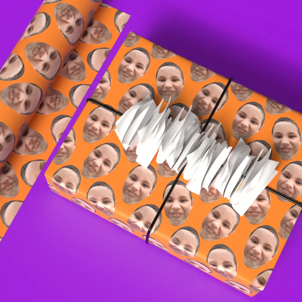 personalized gag gift wrap orange