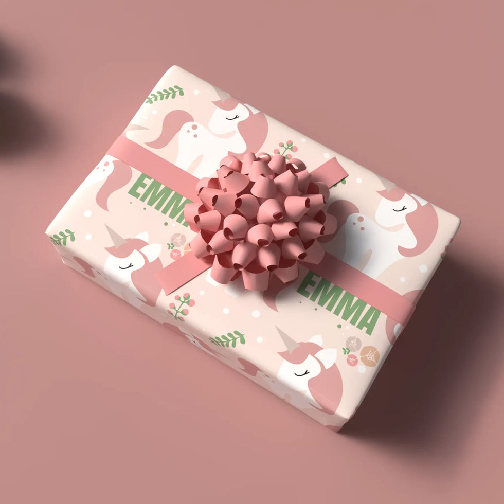 unicorn birthday wrapping paper