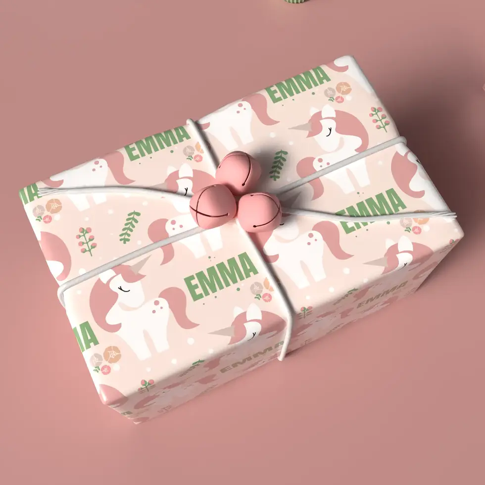 personalized name wrapping paper
