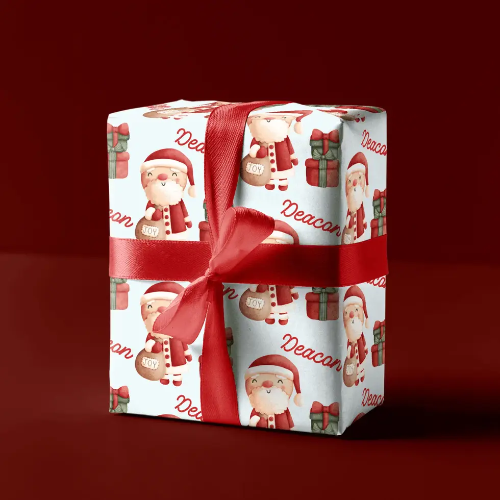 kids personalized christmas wrapping paper