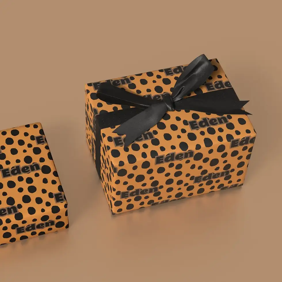 custom name animal print gift wrap