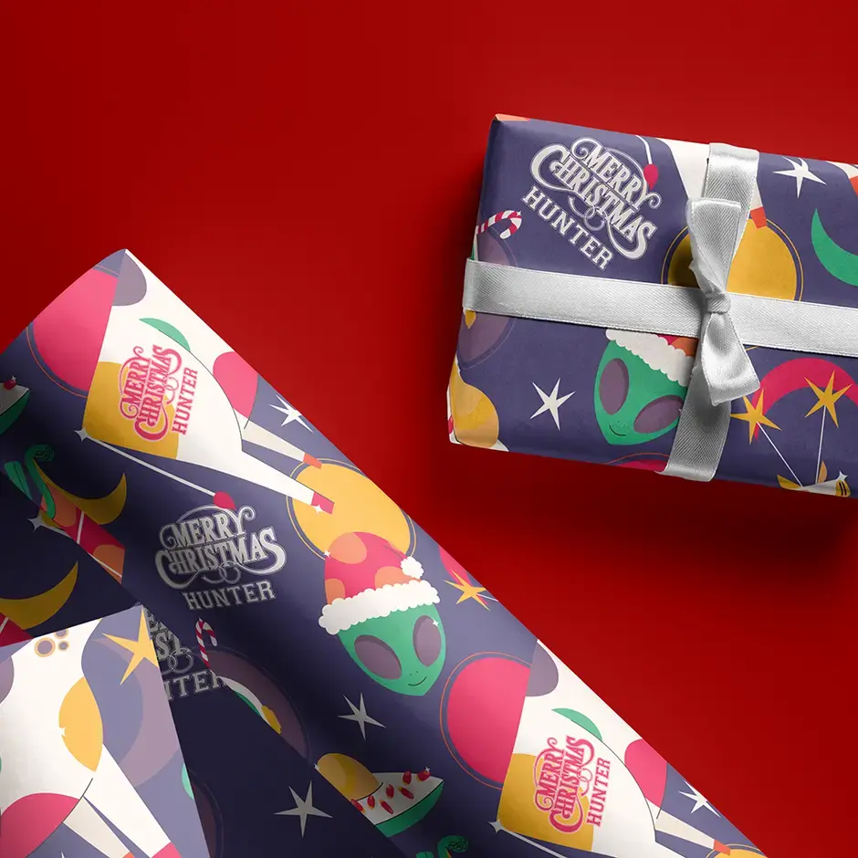 wrap crafters space themed gift paper