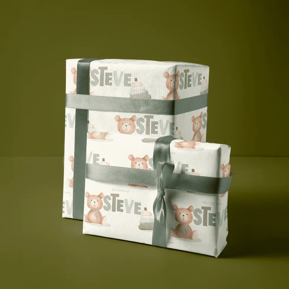 welcome baby custom wrapping paper