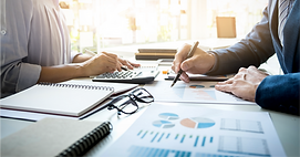 Financial playbook series woman with box