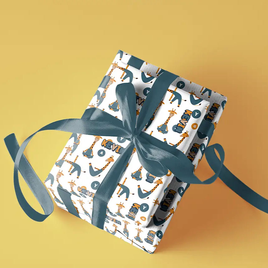 custom name safari wrapping paper