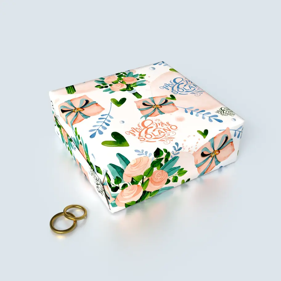 custom surname wedding paper