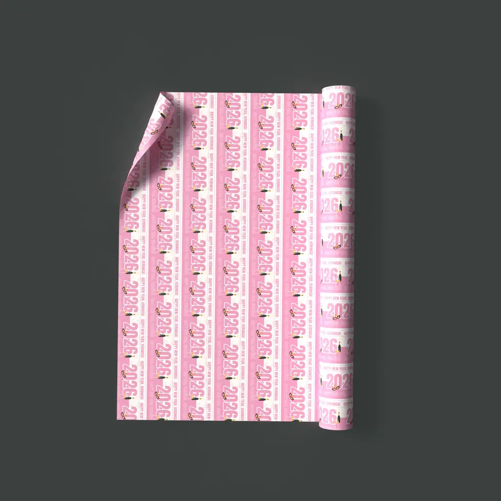 holiday gift wrap personalized with name for new year