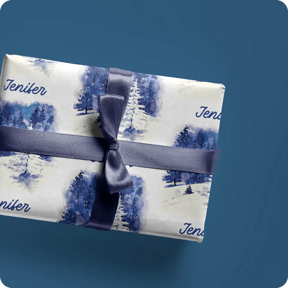 holiday winter scene wrap,