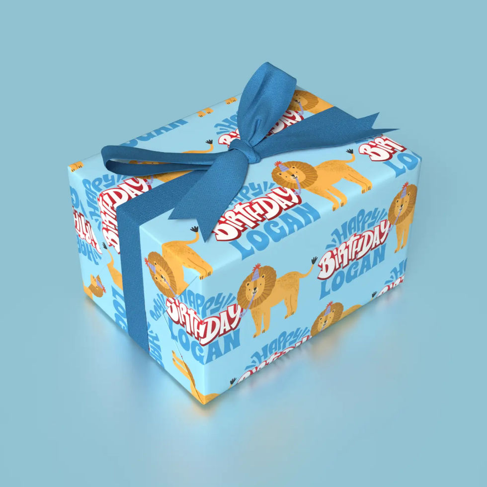 unique wrapping paper with custom name